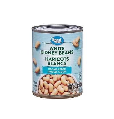 Great Value No Salt White Kidney Beans, 540 mL