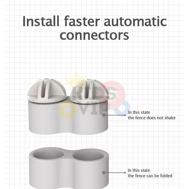 KidsVIP Parc de jeu pliable intérieur/extérieur avec 20 panneaux clôture et sécurité pour les tout-petits et les nourrissons