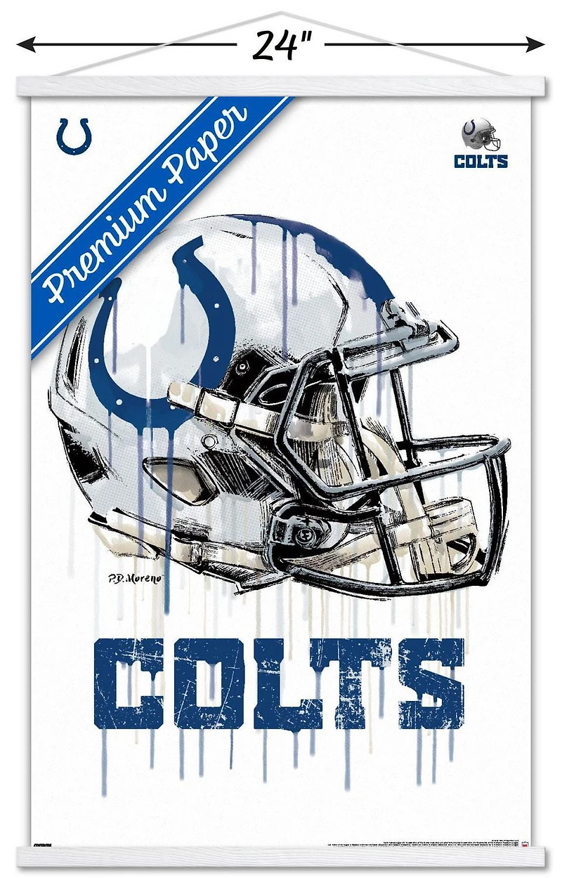 NFL Indianapolis Colts - Drip Helmet 20 Wall Poster