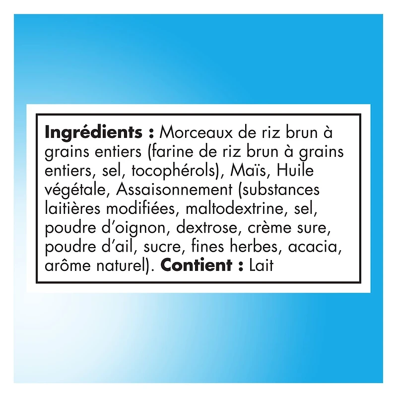 Quaker Crispy Minis Croustilles de riz brun Saveur Crème sure et oignon