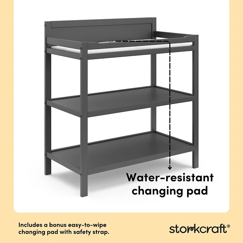 Storkcraft Alpine Changing Table with Bonus Water-Resistant Change Pad