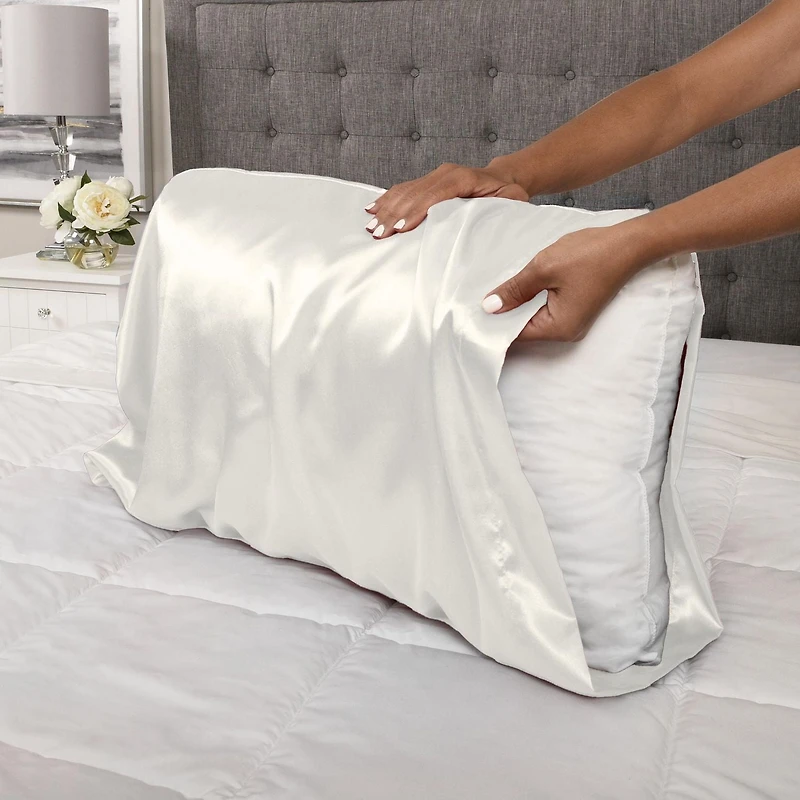 Taie d'oreiller en satin (Ensemble de 2)