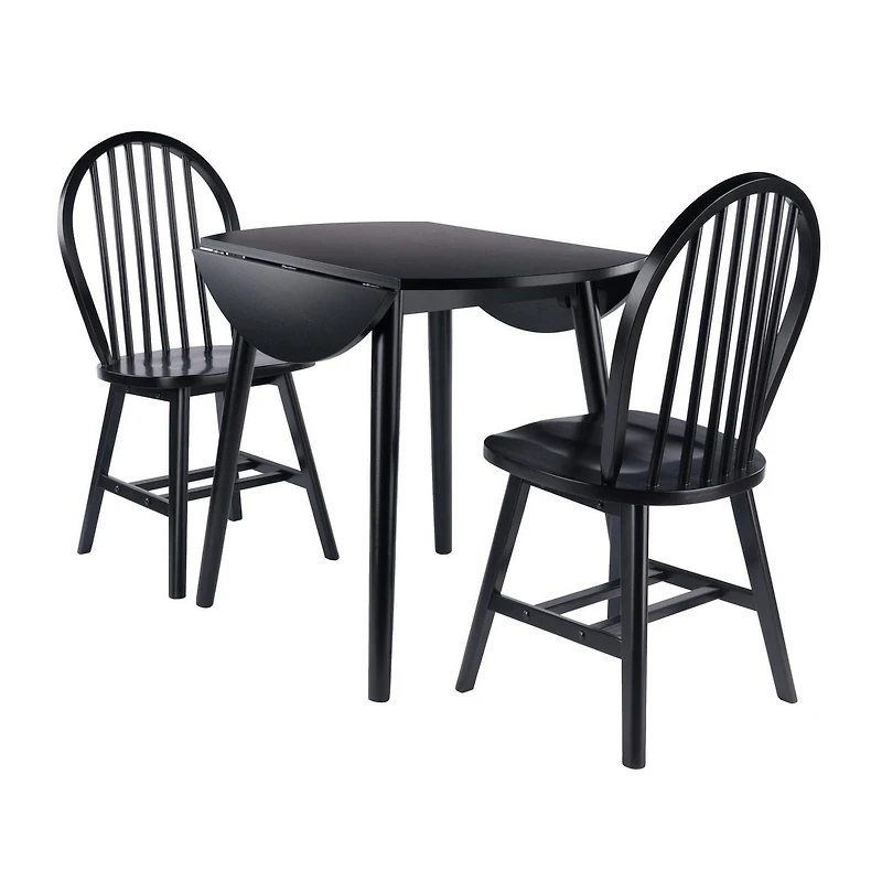 Moreno 3pc Drop Leaf Dining Table with Chairs