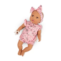 LullaBaby Baby Doll - Floral Outfit Brown Eyes & Olive Skin Tone, Lullababy Baby Doll - Floral Outfit Brown Eyes