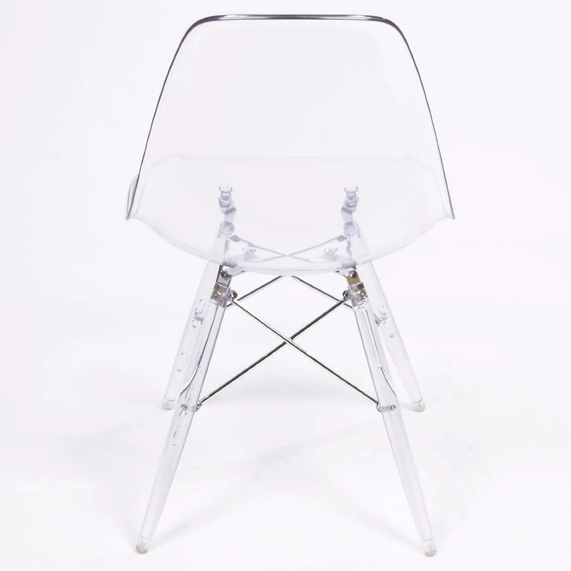 Nicer Furniture Transparent Clear Legs Eiffel Dining Room Chair