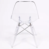 Nicer Furniture Transparent Clear Legs Eiffel Dining Room Chair