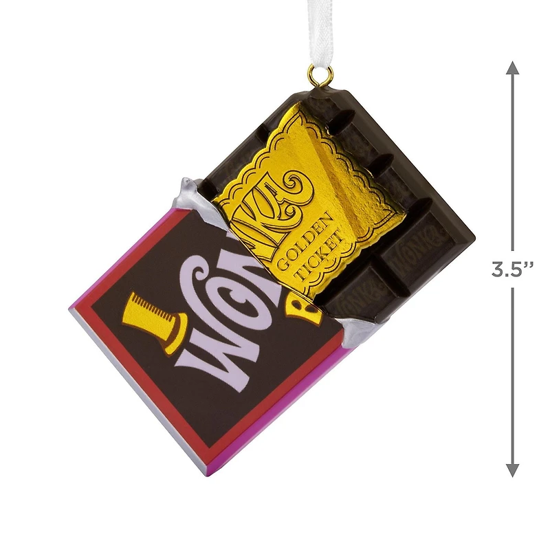 Hallmark Christmas Ornament (Willy Wonka and The Chocolate Factory Wonka Bar With Golden Ticket)