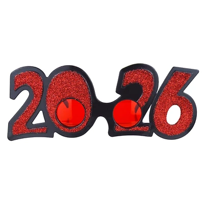 New Year Plastic Glasses Red, 1 Piece, Festive Decorations, Way to Celebrate Style, Adult