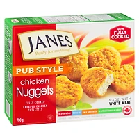 Pépites d’escalopettes de poulet panées de style pub Janes 700g