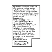 Piments jalapeños farcis barbés de bacon Notre Excellence 15 pièces, 340 g