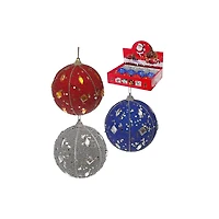 Noël 10 Cm Ornements Gemmes Perlées - Ensemble De 12