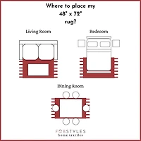 Tapis tissé à plat en coton à chevrons Fabstyles pour salon, couloir, patio