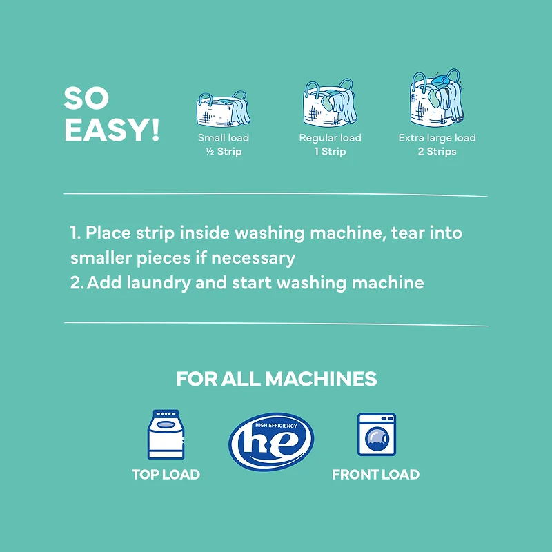 Tru Earth Laundry Detergent Sheets - 64 Strips - Fragrance Free