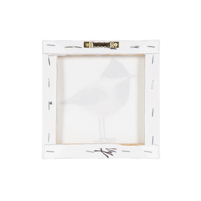 Toile embellie oiseau 15,2 cm L x 15,2 cm H