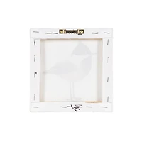Toile embellie oiseau 15,2 cm L x 15,2 cm H