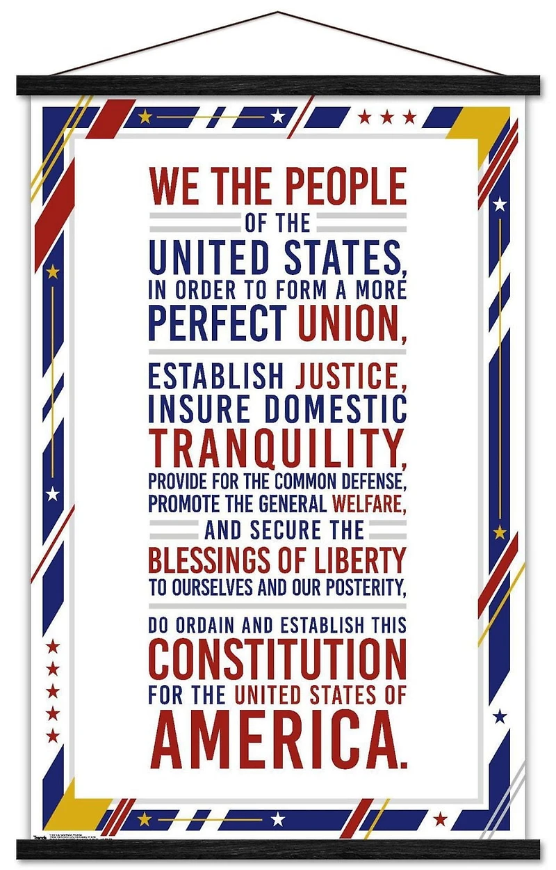 The United States Of America - Constitution Preamble Wall Poster