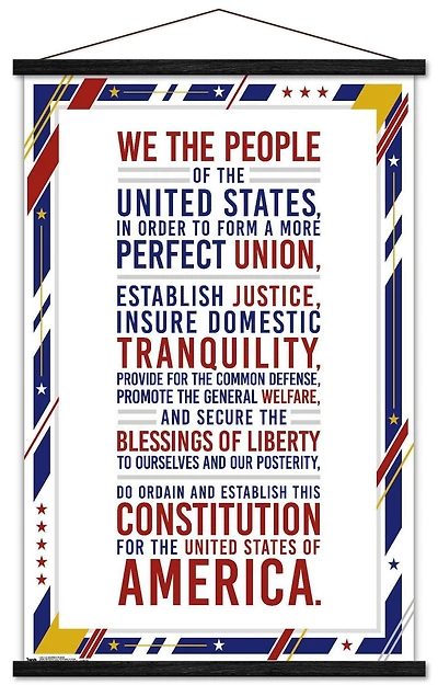 The United States Of America - Constitution Preamble Wall Poster
