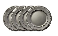 Assiette de presentation 33cm Holiday Time de gris -Pack de 4