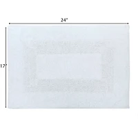 Tapis de bain Mainstays Racetrack 100% Coton Blanc, 17" x 24" Tapis de bain antidéparant