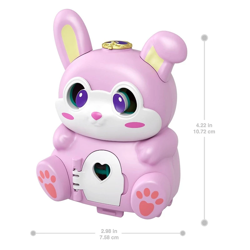 Polly Pocket-Coffret Transformable Lapin, avec Polly et figurine lapin