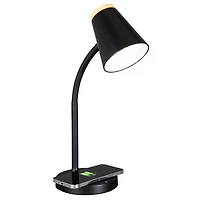 Lampe de bureau LED Gleam avec charge sans fil, ClearSun, noire, vente au détail