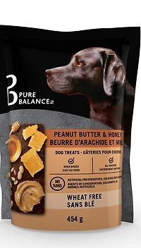 Peanut Butter & Honey Dog Treats. All Natural, Wheat Free, Oven-Baked Dog Treats. No Artificial Preservatives, Colours Or Flavours