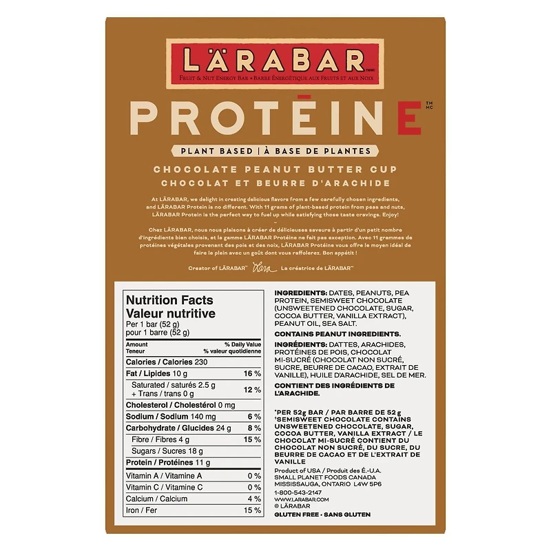 Larabar Protéine Coupelle au Beurre d'Arachide au Chocolat