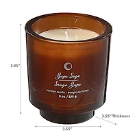 8Oz High Gloss Round Candle Yuzu Sage
