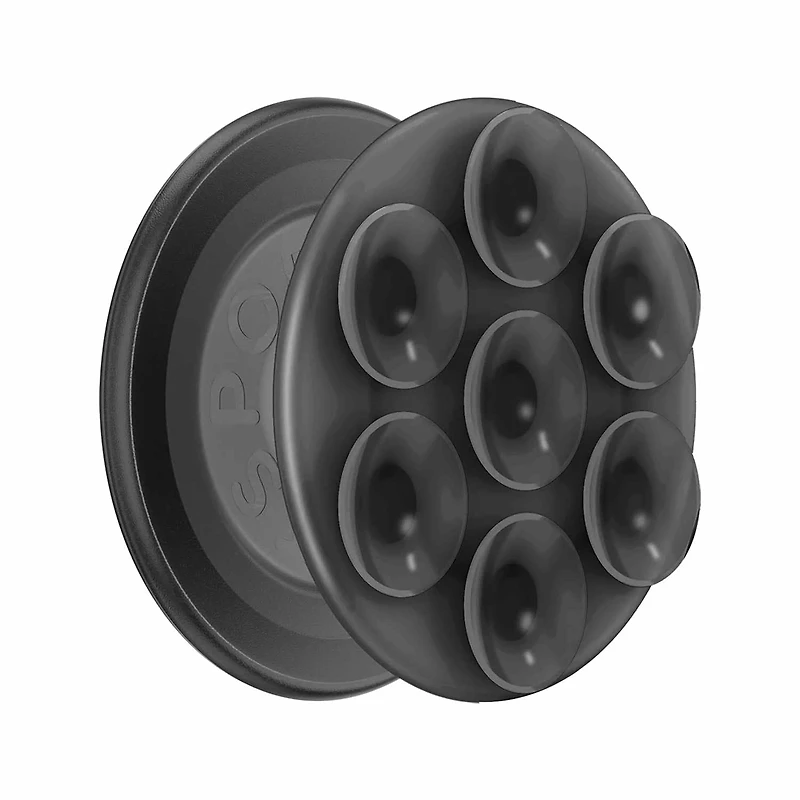 PopSockets PopGrip Suck-up for MagSafe Round with Adapter Translucent Black