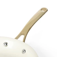 Martha Stewart Galway 10 Piece Aluminum Cookware Set w/Alum Lid, Pink