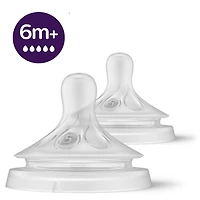 Natural Response Nipple Flow 5, 6M+, 2 pack, SCY965/02, 6M+ 2pk