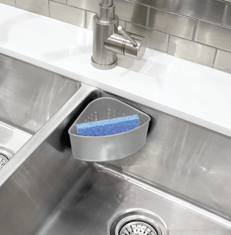 ULoft CUB CORNER CADDY Gris Sink Caddy avec ventouse.