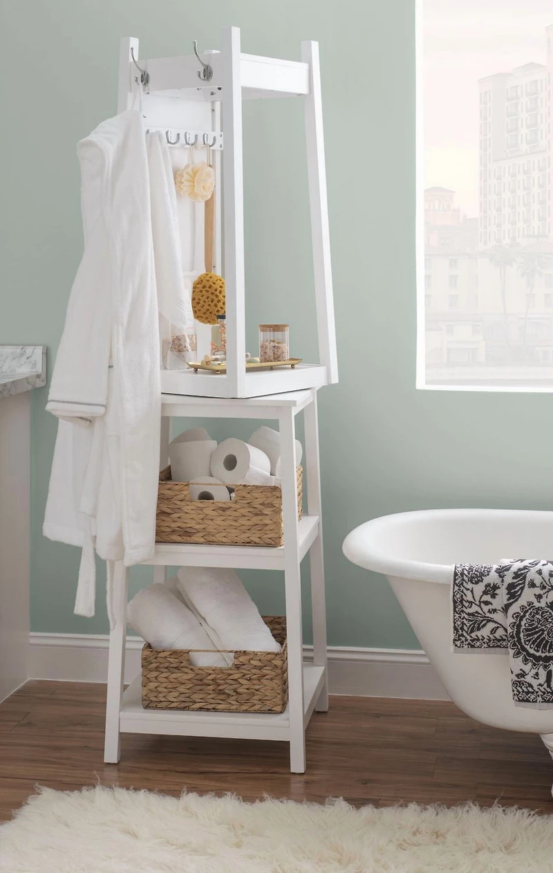 Helena Rotating Coat Rack, White