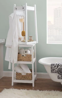 Helena Rotating Coat Rack, White