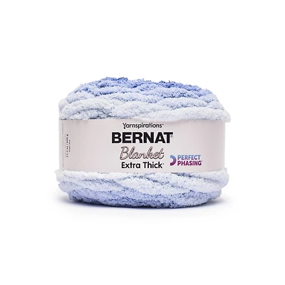 Laine jumbo en polyester Bernat® Blanket Exthick Perfect Phasing™ n° 7, bleu électrique, 600 g (21,2 oz), 60 m (65 yards)