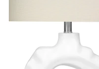 Monarch Specialties Lighting, 25"h, Table Lamp, Cream Resin, Ivory / Cream Shade, Modern