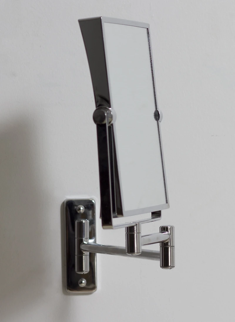 American Imaginations 16.36-in. x 12.13-in. Stainless Steel Magnifying Mirror  In Chrome AI-646