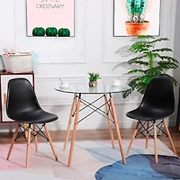Heavenly Collection | Eiffel Glass Dining Table 32” Diameter for Dining Rooms or Outside Spaces