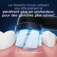 Brossettes de rechange Oral-B iO Soins doux pour brosse à dents électrique, noires 2 unités
