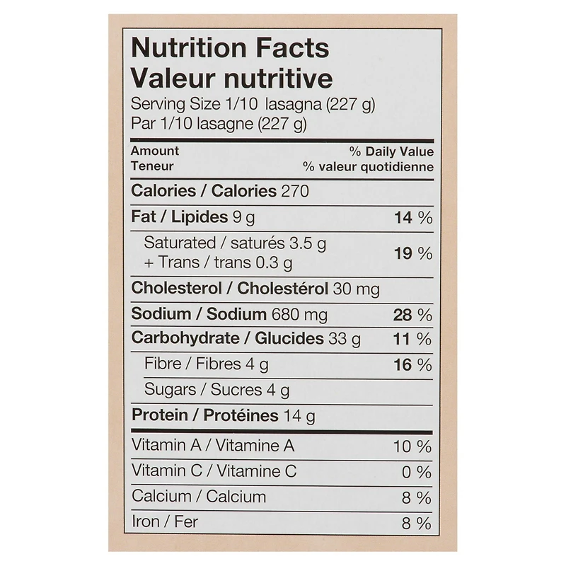 Roman Cheese Roman Lasagna with Meat Sauce And A Blend of Four Cheeses, 2.27 kg