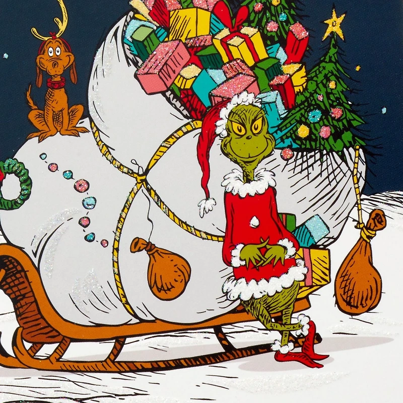 Image Arts French-Language Boxed Christmas Cards (Dr. Seuss's How the Grinch Stole Christmas Grinch and Sleigh), 20 ct.