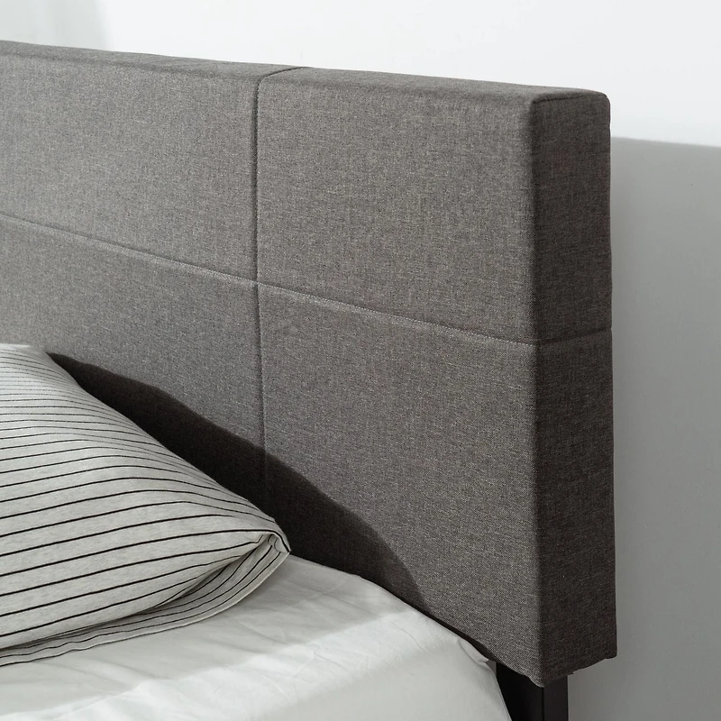 Cadre de lit plateforme rembourré Zinus Denna 38 pouces avec tête de lit