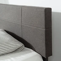 Cadre de lit plateforme rembourré Zinus Denna 38 pouces avec tête de lit