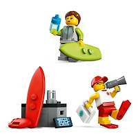 LEGO City Lifeguard Beach Rescue Truck Toy - Building Toy for Kids, Boys and Girls, Ages 6+ - Includes 2 Minifigures, Shark Toy - Gift for Beach-Loving Kids - 60453, Includes 214 Pieces, Ages 6+