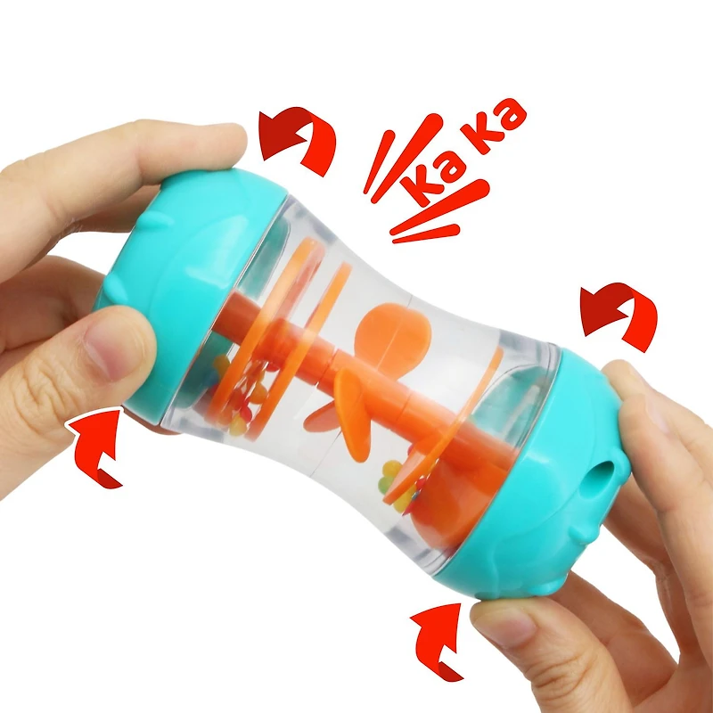 Spark Create Imagine - Hochet Bâton de pluie pour bébé, jouet sonore à secouer pour nourrisson, dès 3 mois