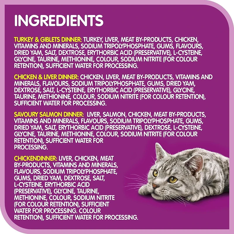 Whiskas Salmon & Poultry Selections Paté Variety Pack Adult Wet Cat Food