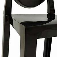 Heavenly Collection Black Plastic Armless Chair