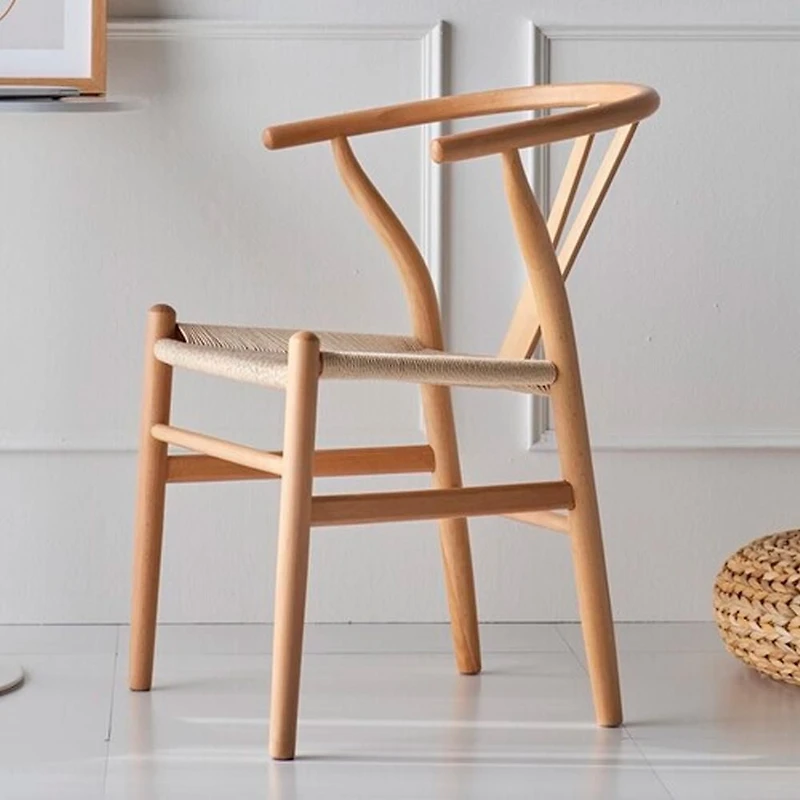Heavenly Collection | Chaise de salle à manger Wishbone en bois naturel pour cuisine ou salle à manger