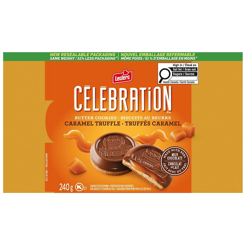 CELEBRATION CARAMEL MILE CHOCOLATE COATED, 240G EACH BOX