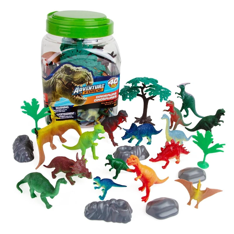Adventure Force seau de dinosaures Ensemble de 40 pièces, 3 ans et plus